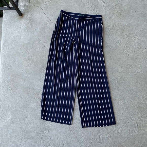 Ralph Lauren Wide Leg Stripped Pants - Picture 2 of 9